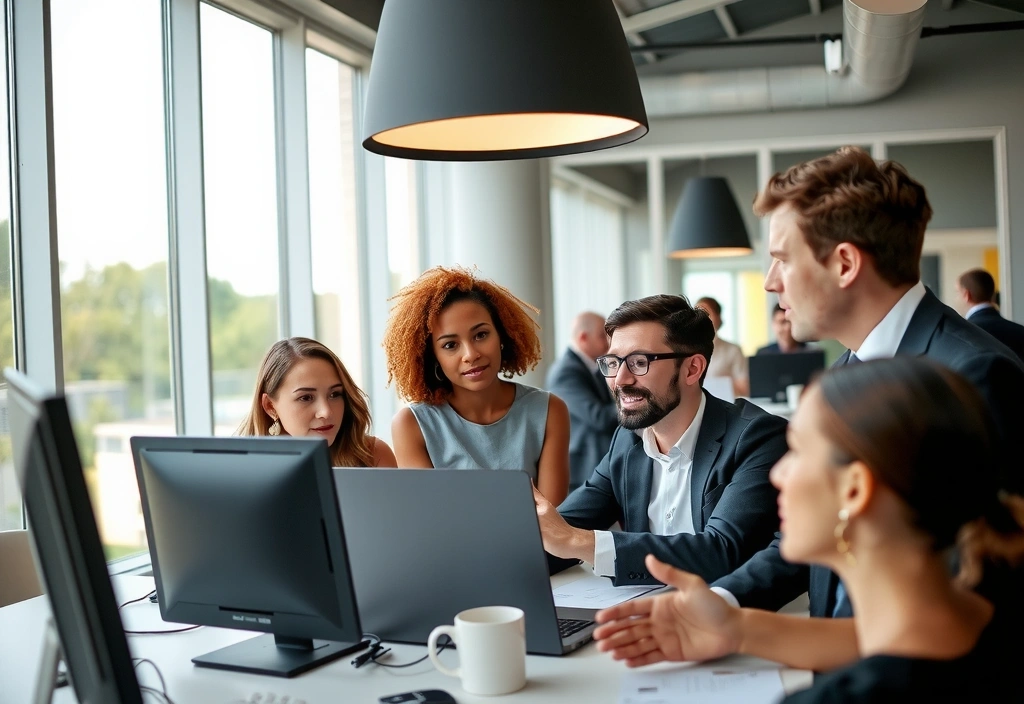 Echipa de dezvoltare web în discuție