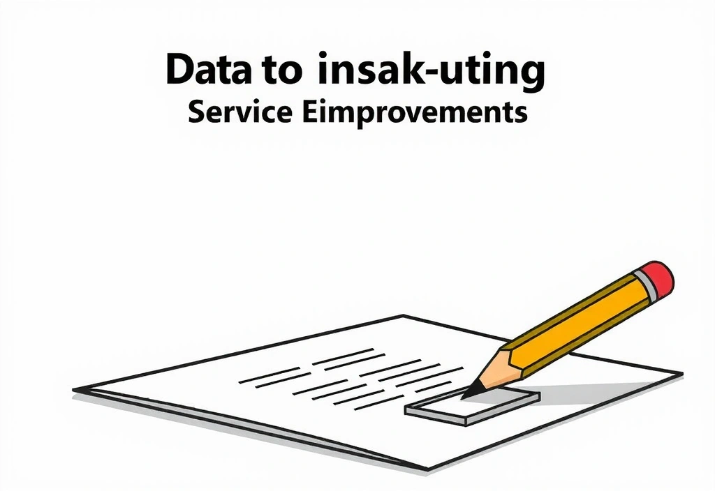 Ilustrație cu un creion și un document, simbolizând utilizarea datelor pentru comunicare și servicii